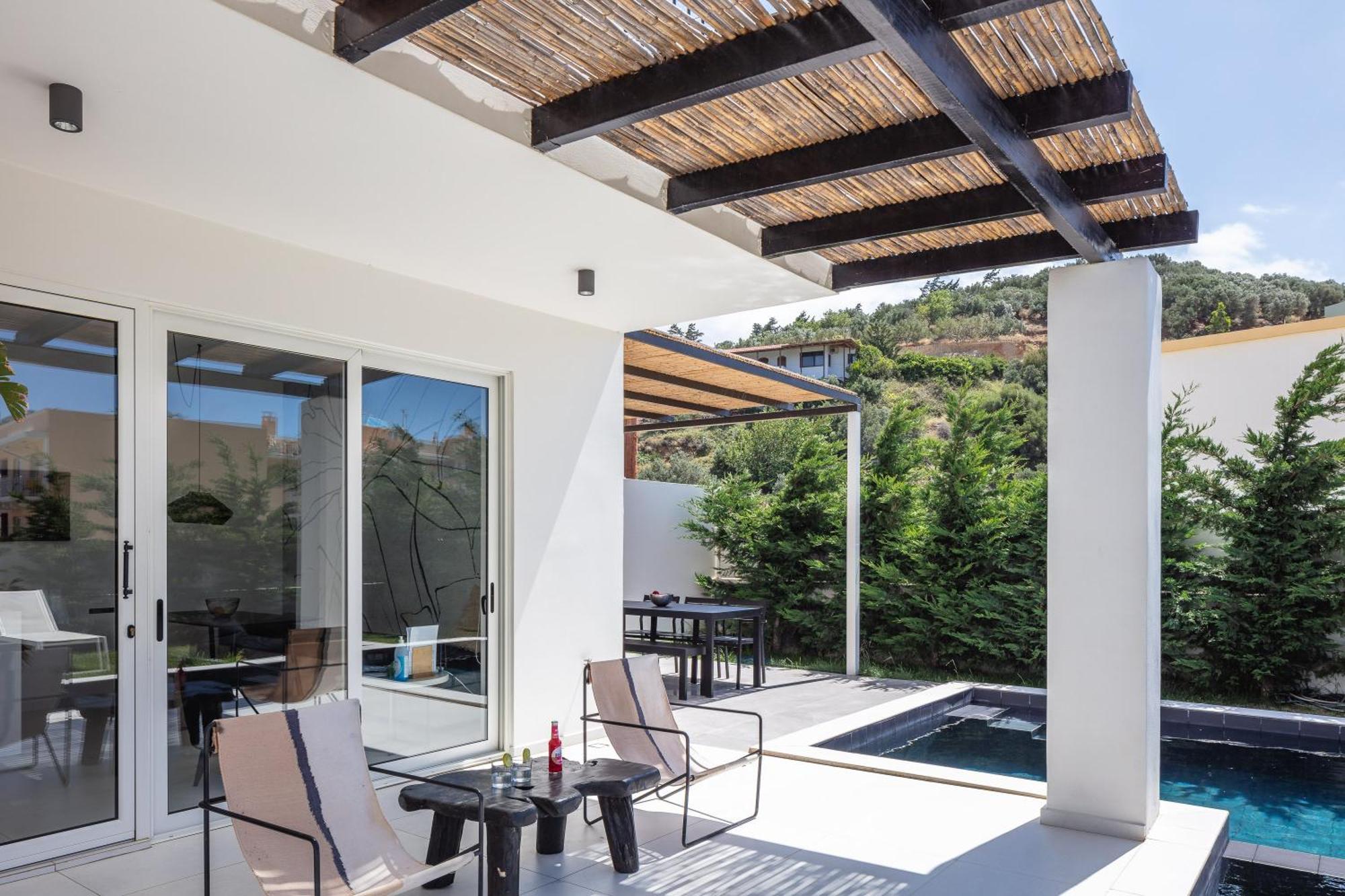 Modern Villa Casa Filo Verde With Private Pool & Bbq,200M From The Beach Plakias Esterno foto