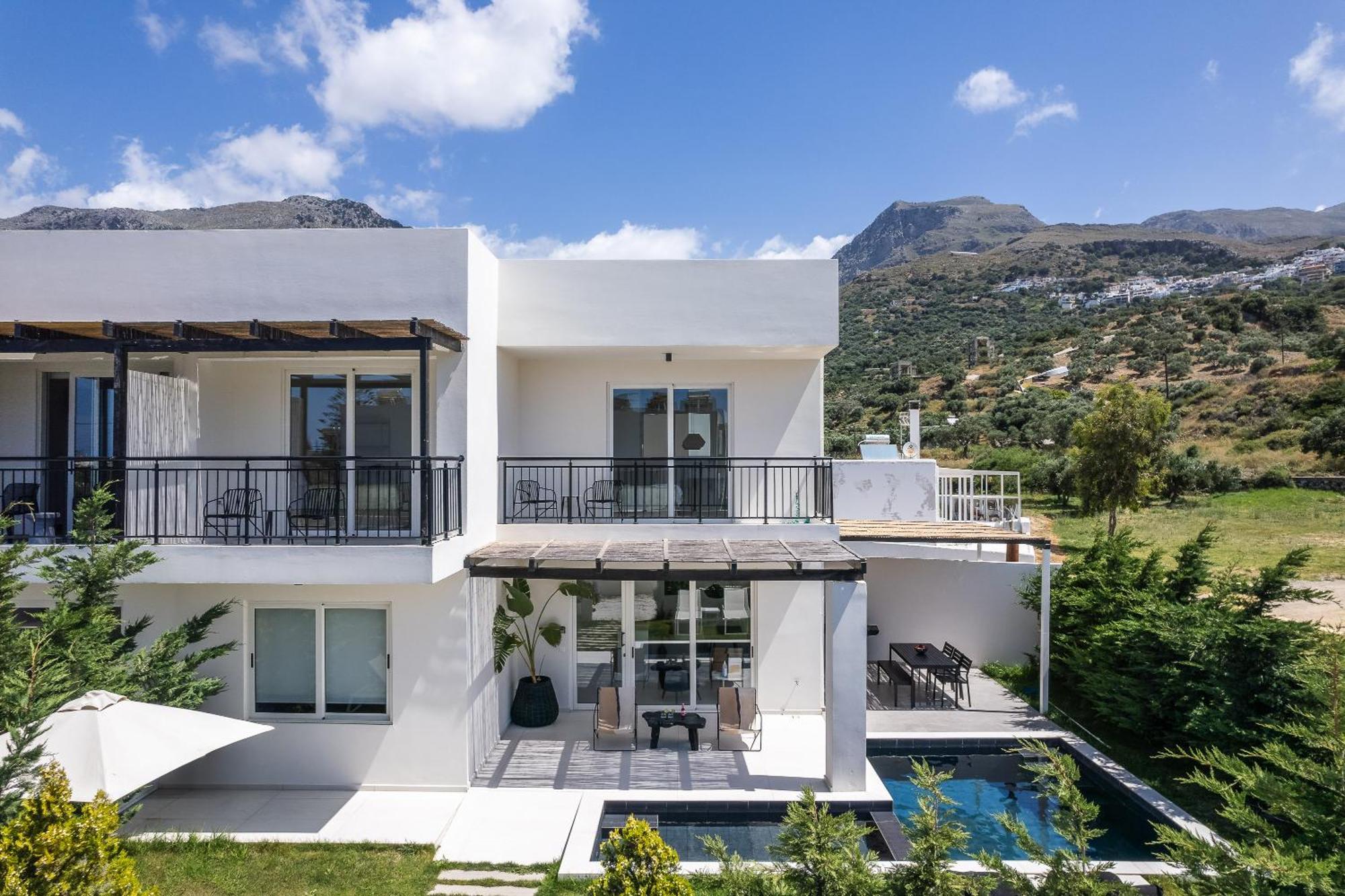 Modern Villa Casa Filo Verde With Private Pool & Bbq,200M From The Beach Plakias Esterno foto